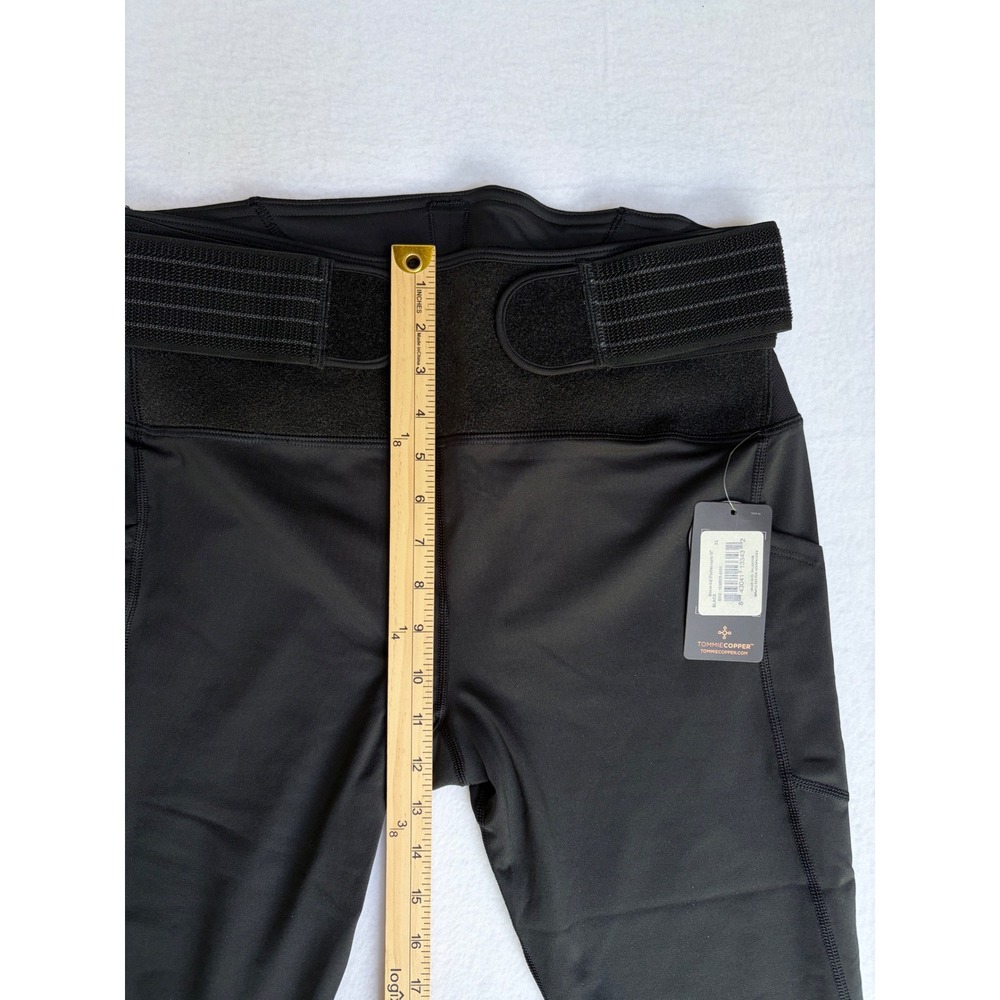 Tommie Copper Adjustable Back Support Compression Capri's 19" Women XL Black NWT - Picture 10 of 12